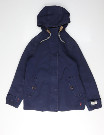Womens UK Size 10 Joules Blue Rain Coat