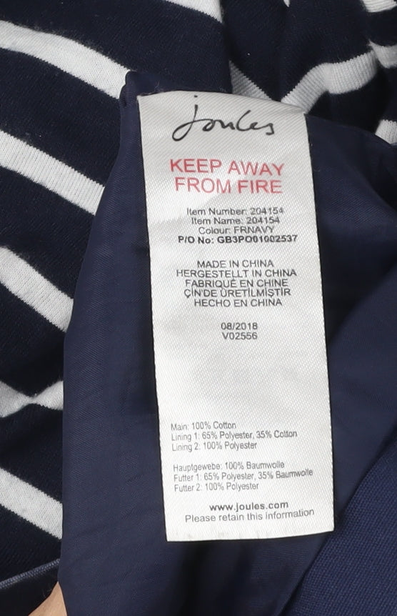 Womens UK Size 10 Joules Blue Rain Coat
