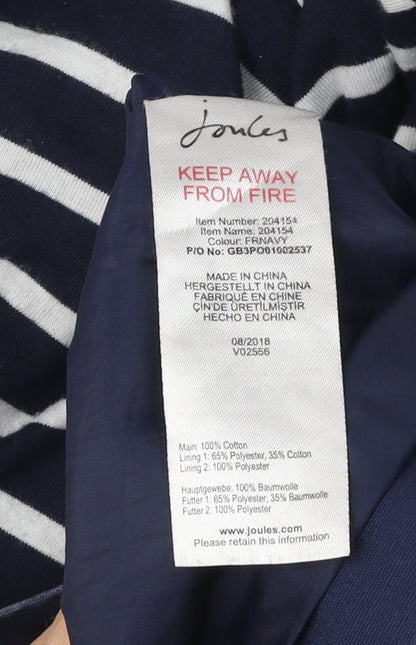 Womens UK Size 10 Joules Blue Rain Coat