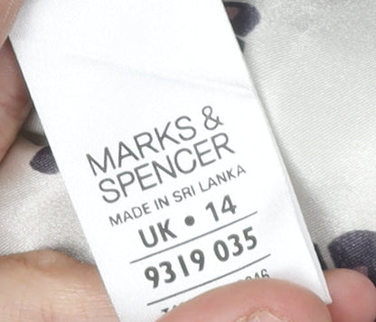 Womens UK Size 14 Marks and Spencer Purple Overcoat