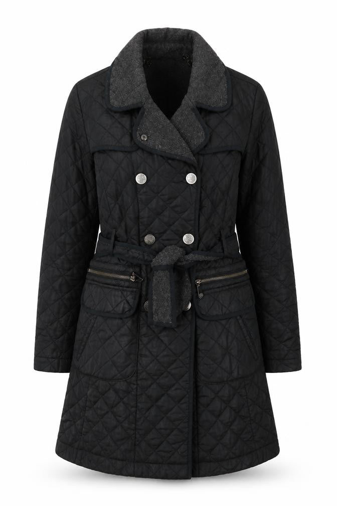 Vince Camuto Women's Black Quilted Coat M