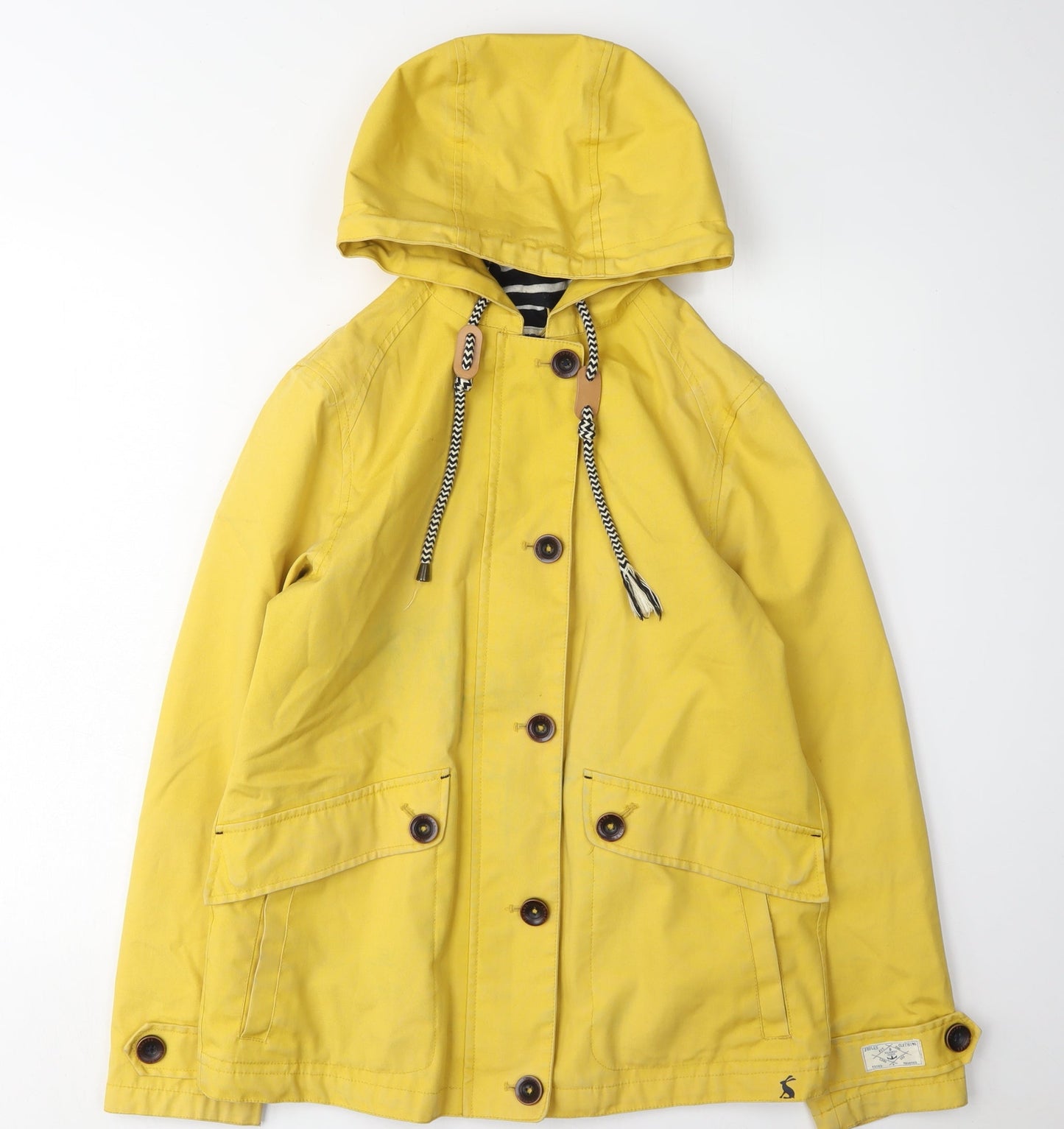 Womens UK Size 8 Joules Yellow Rain Coat