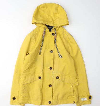 Womens UK Size 8 Joules Yellow Rain Coat