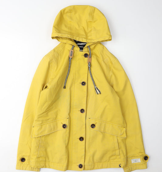 Womens UK Size 8 Joules Yellow Rain Coat
