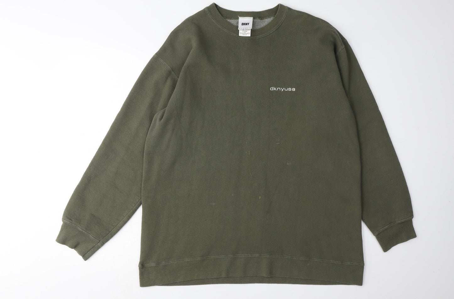 Mens UK Size One Size DKNY Green Pullover Sweatshirt