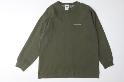 Mens UK Size One Size DKNY Green Pullover Sweatshirt