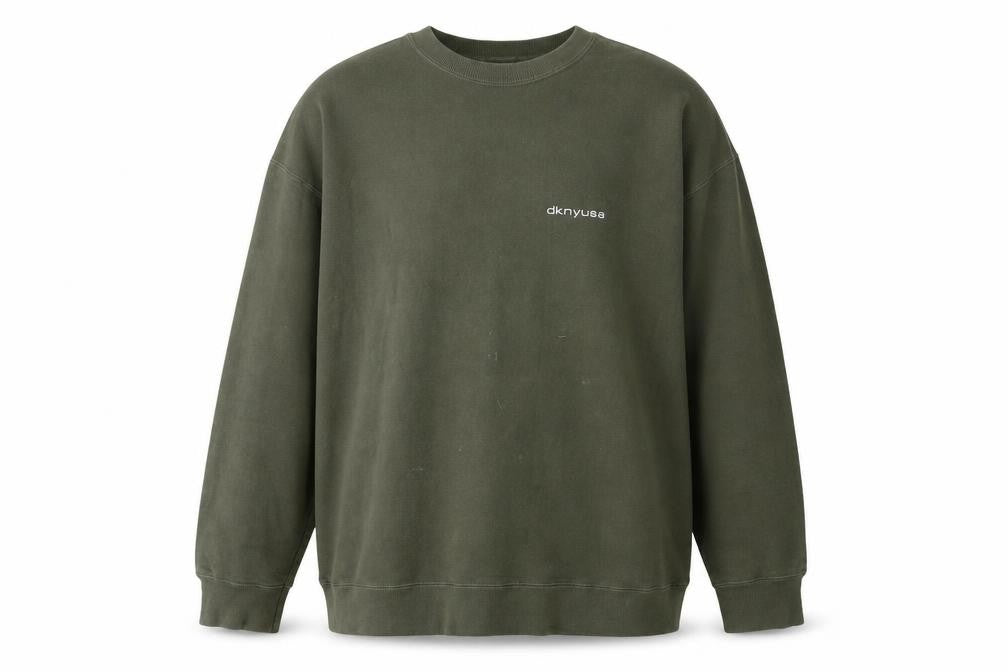 Mens UK Size One Size DKNY Green Pullover Sweatshirt