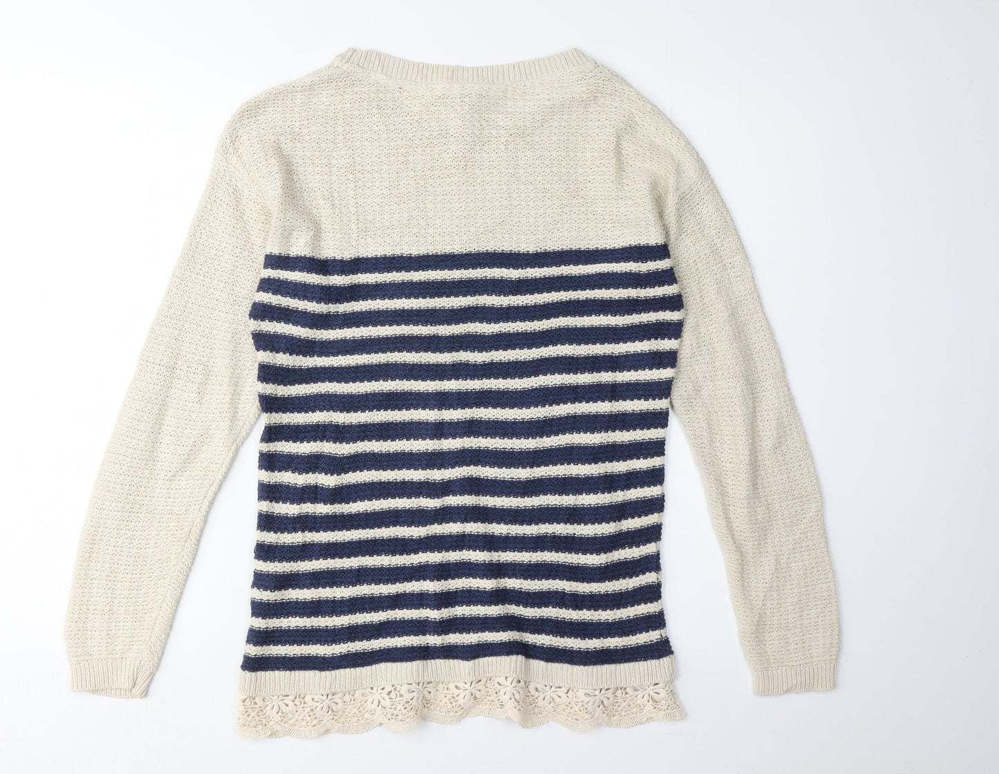 Womens UK Size 8 FatFace Beige Pullover Jumper