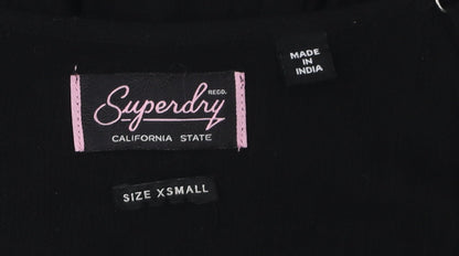 Womens UK Size XS Superdry Black Camisole Tank