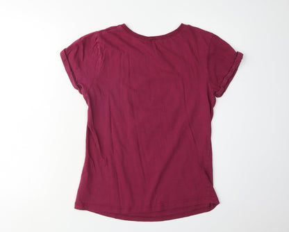 Womens UK Size S Harry Potter Red Jersey T-Shirt