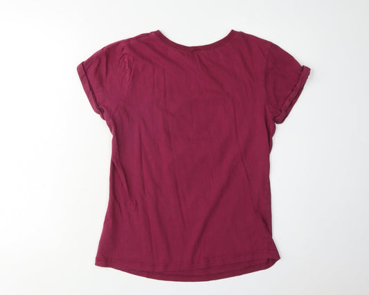 Womens UK Size S Harry Potter Red Jersey T-Shirt