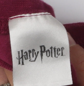 Womens UK Size S Harry Potter Red Jersey T-Shirt