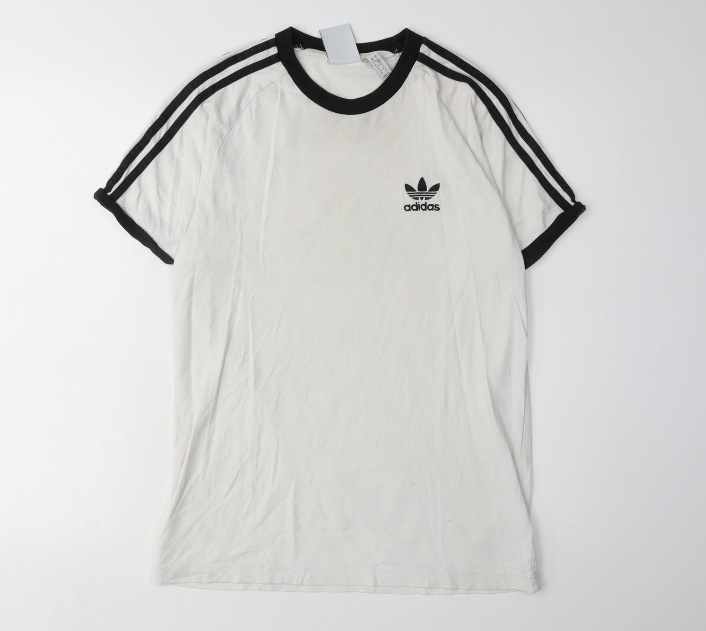 Adidas Men's White T-Shirt, Short Sleeve, Size S