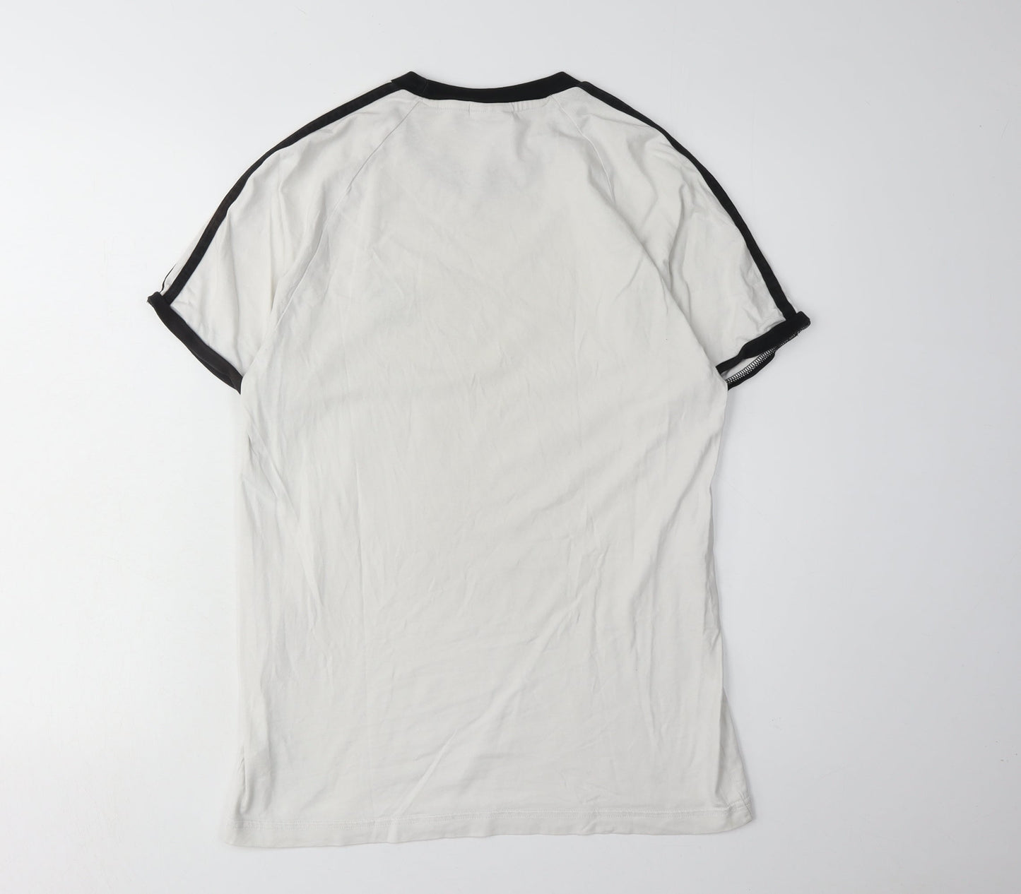 Adidas Men's White T-Shirt, Short Sleeve, Size S