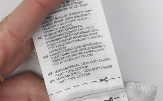 Adidas Men's White T-Shirt, Short Sleeve, Size S