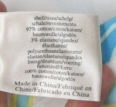 Laura Ashley Women Blue Floral A-Line Skirt Size 8