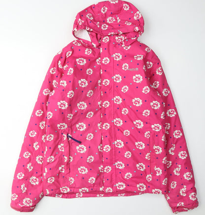 Regatta Girls' Pink Floral Rain Coat, Size 14