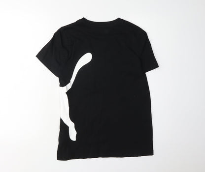 Puma Boys Black Graphic T-Shirt 13-14 Years