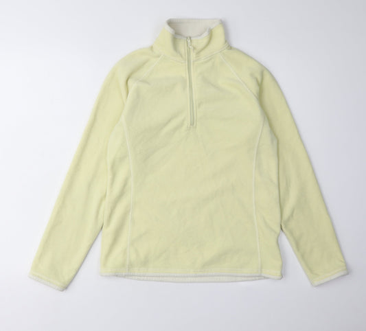 Womens UK Size 10 Mountain Warehouse Yellow Full Zip Sweatshirt