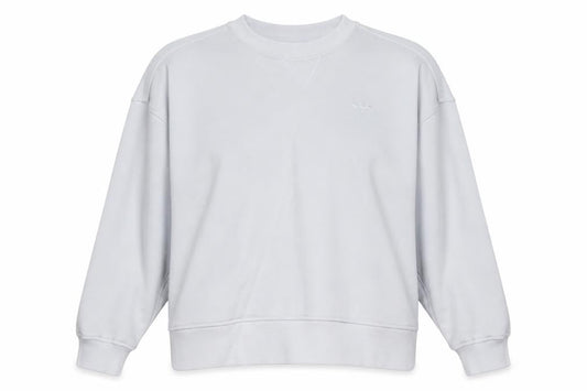 Front view of Adidas Women's White Pullover Sweatshirt, size 8
