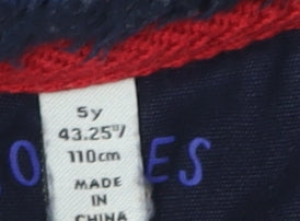 Joules Boys Blue Striped Fleece Sweatshirt 5-6 Years
