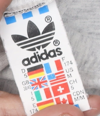 Unisex Adults UK Size 8 adidas Grey Basic T-Shirt