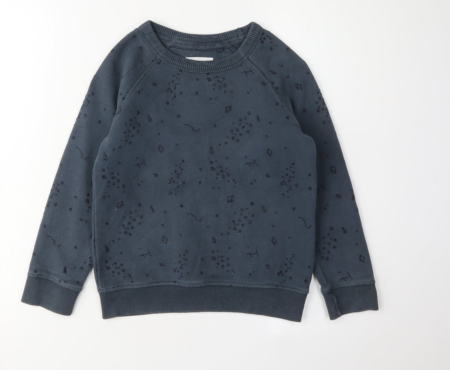 Fat Face Girls Blue Pullover Sweatshirt 6-7 Years
