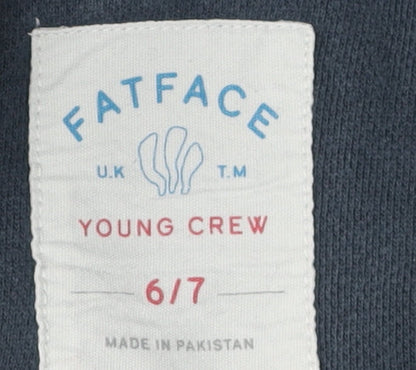 Fat Face Girls Blue Pullover Sweatshirt 6-7 Years