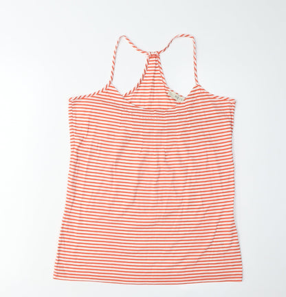 Reiss Women’s Red Striped Cotton Halter Tank Top M