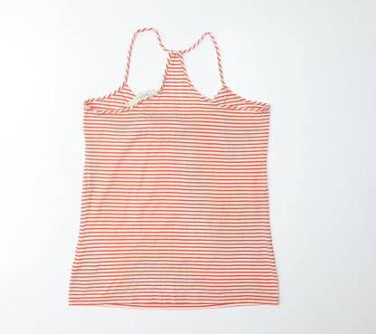 Reiss Women’s Red Striped Cotton Halter Tank Top M