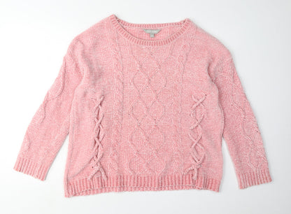 Womens UK Size M Tokyo Laundry Pink Pullover Jumper