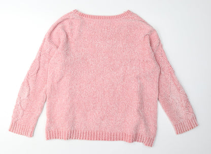 Womens UK Size M Tokyo Laundry Pink Pullover Jumper