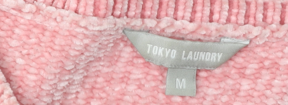 Womens UK Size M Tokyo Laundry Pink Pullover Jumper