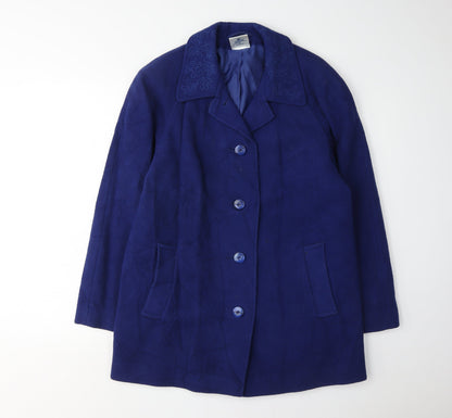 Womens UK Size 10 Eastex Blue Overcoat