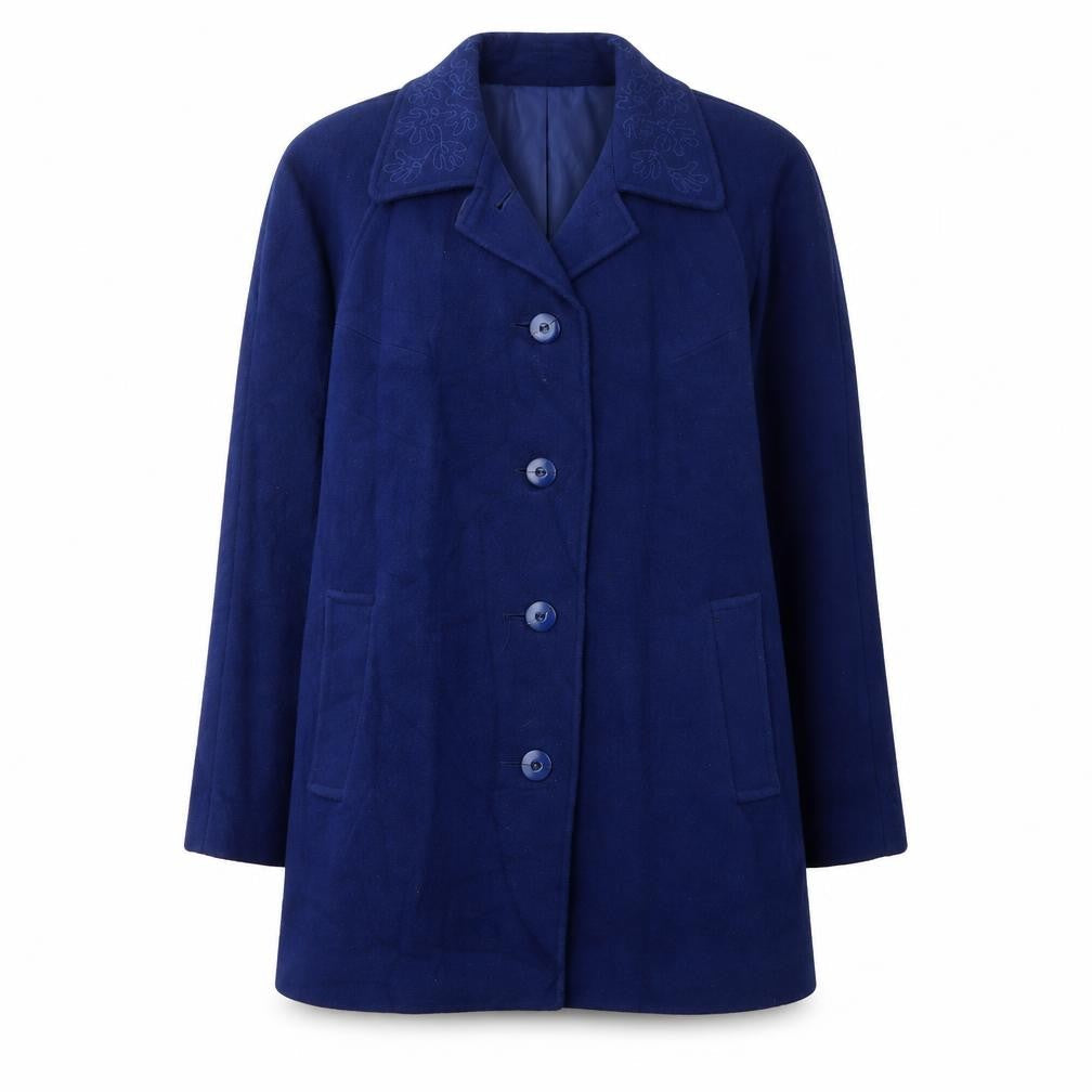 Womens UK Size 10 Eastex Blue Overcoat