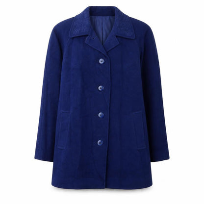 Womens UK Size 10 Eastex Blue Overcoat