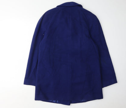 Womens UK Size 10 Eastex Blue Overcoat
