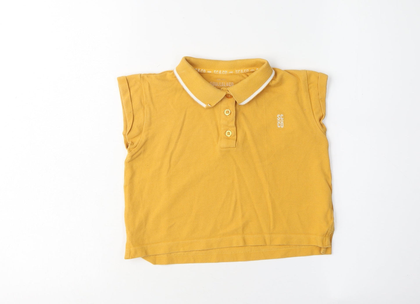 SoulCal & Co Girls Yellow Polo Shirt, 9-10 Years, Sleeveless