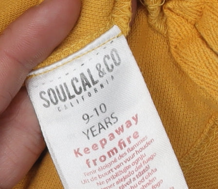 SoulCal & Co Girls Yellow Polo Shirt, 9-10 Years, Sleeveless