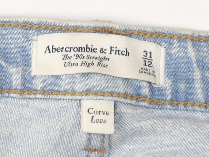 Abercrombie & Fitch Blue Women's 90s Straight Jeans Size 12