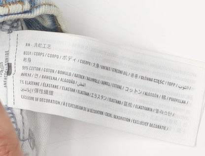 Abercrombie & Fitch Blue Women's 90s Straight Jeans Size 12