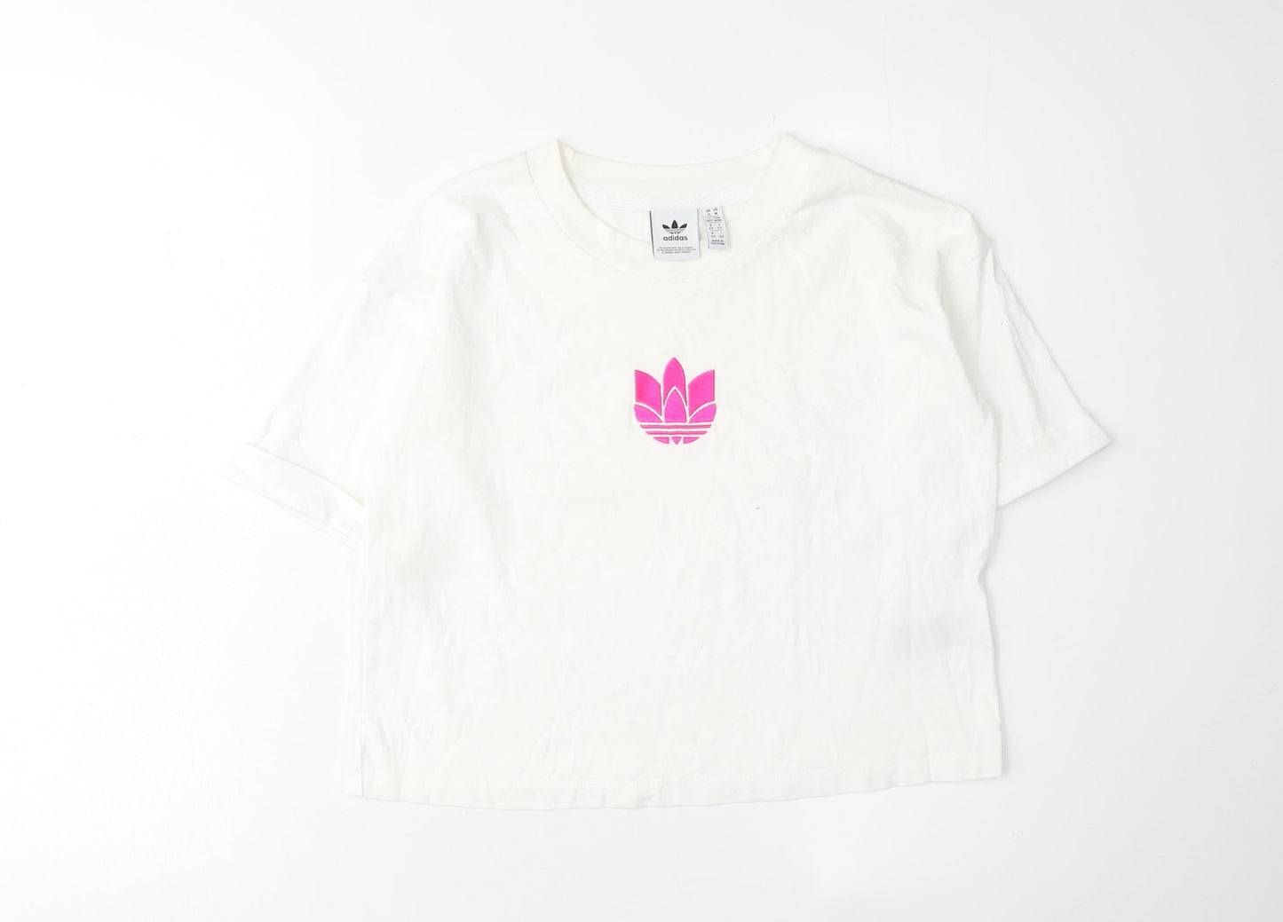 Womens UK Size 14 adidas White Basic T-Shirt