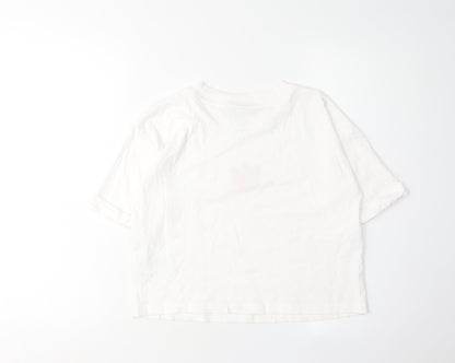 Womens UK Size 14 adidas White Basic T-Shirt