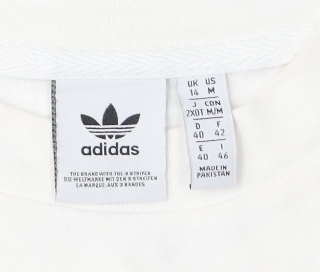 Womens UK Size 14 adidas White Basic T-Shirt