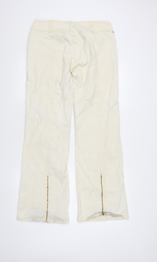 River Island Women's Ivory Ankle Zip Jeans Size 16