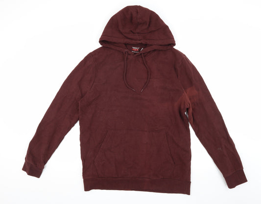 Topman Men's Brown Pullover Hoodie M