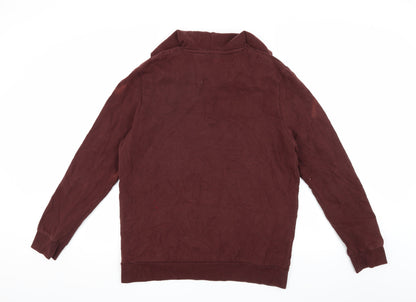 Topman Men's Brown Pullover Hoodie M