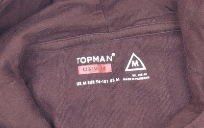 Topman Men's Brown Pullover Hoodie M