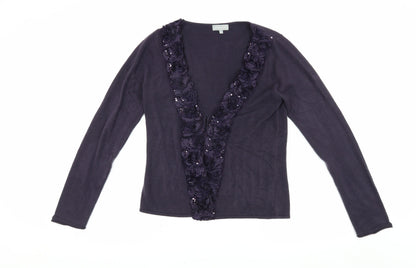 Womens UK Size 12 Marks and Spencer Purple Cardigan Jumper