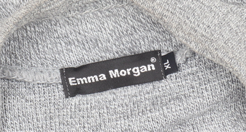 Womens UK Size XL Emma Morgan Grey Cardigan Jumper